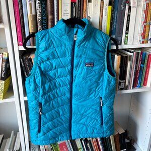Patagonia Womens Blue Down Vest Size Large